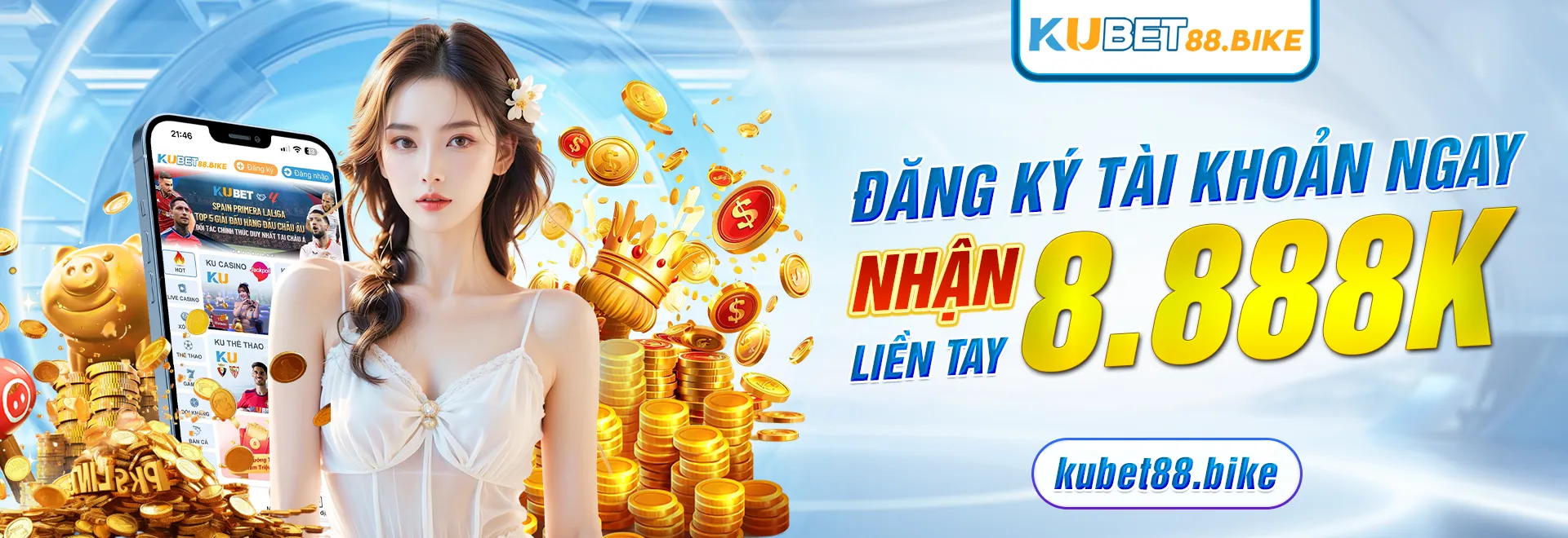 Đăng ký kubet88 trải nghiệm thưởng lên đến 8888k